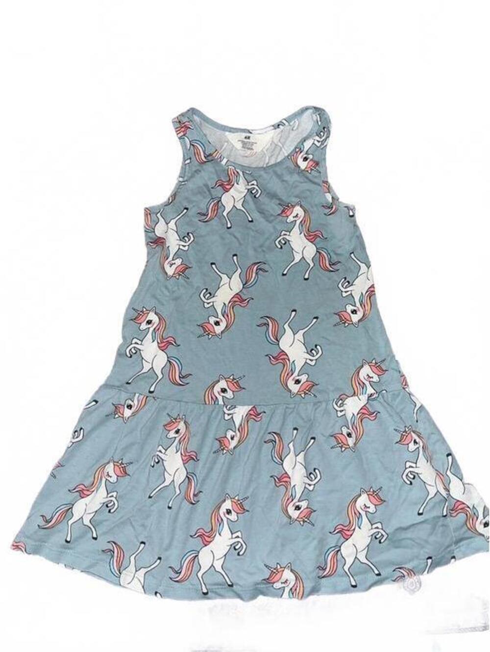 Size 5T H&M blue unicorn dress